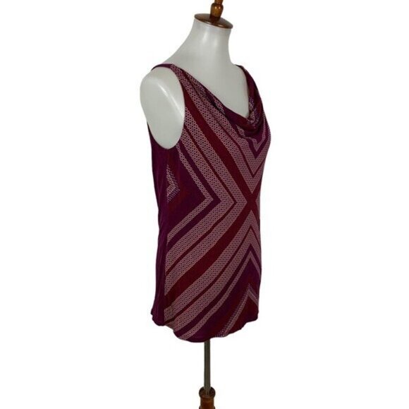 Cabi Maroon Tank Top Small Sleeveless Stretchy Boho Basic - Picture 2 of 4
